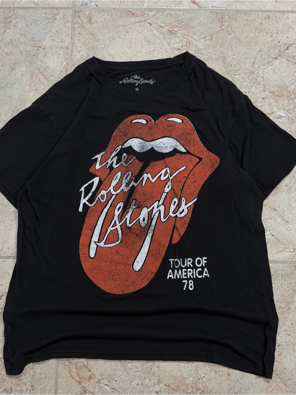 Rolling Stones “Tour of America ’78” black cotton tee